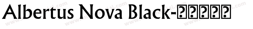 Albertus Nova Black字体转换